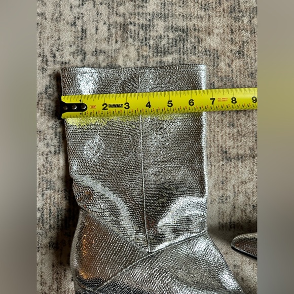 New $349 ALLSAINTS Orlana Heeled Shimmer Leather Boots Size:‎ 9 - Picture 9 of 9